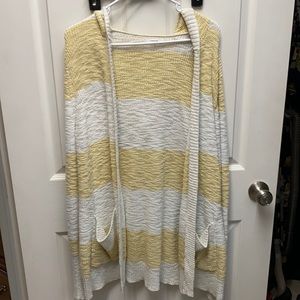 Yellow and White Maurices Sweater
